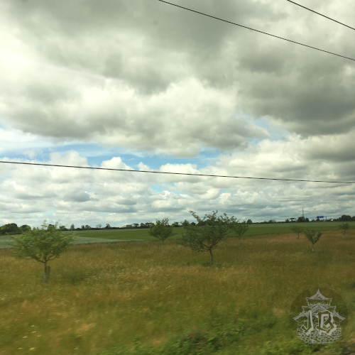 The European plain from the train window