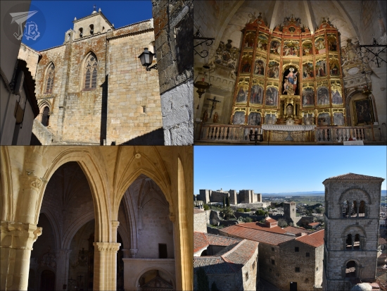 Gothic church with gothic golden altarpiece.
