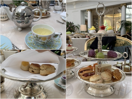 Afternoon Tea: sandwiches, pastries, scones and the actual tea