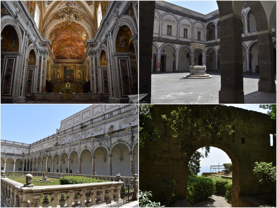 Naples Monastery of San Martino, showing the church, the cloisters, and the entrance to the hanging gardens