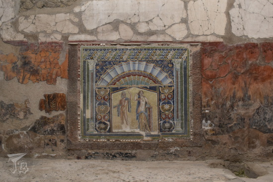 Mosaic covering a foutnain in Herculaneum