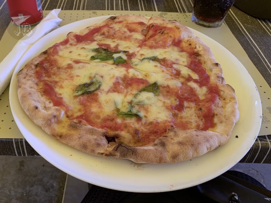 A whole pizza Margherita