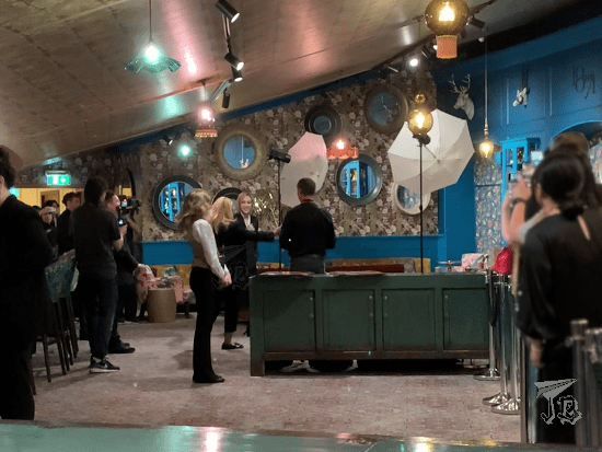 Yoshiki arriving for the M&G in the 1871 Bar at the Royal Albert Hall