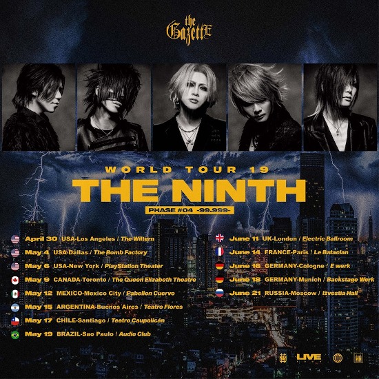 The Gazette World Tour dates