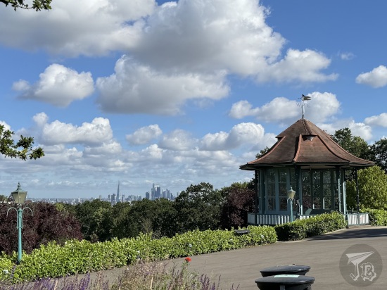 Horniman Gardens with the City in the background