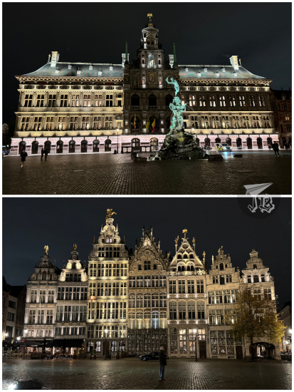 Antwerp Grote Markt by night