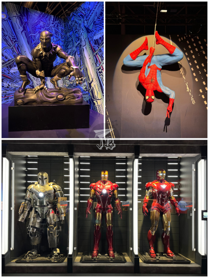 Marvel Universe of Superheroes: Black Panther, Spiderman, Iron Man