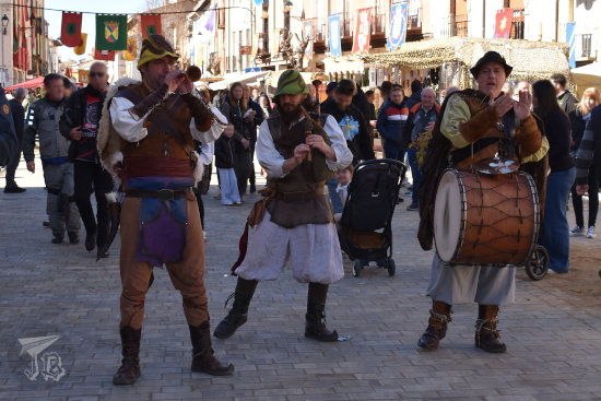 Three musicians in Medieval Clothes