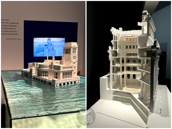 Antonio Palacios exhibit - models of buildings