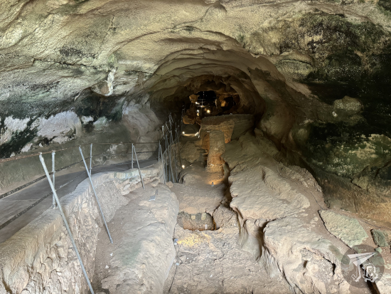 Ghar Dalam cave - deep cave with excavated ground where you can guess the layers of bones and remains.