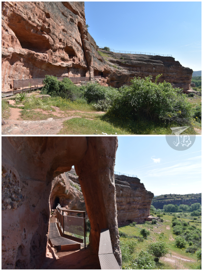 Tiermes: Aqueduct and houses carved in the rock