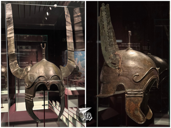 Celtiberian helmets with decorations on the sides