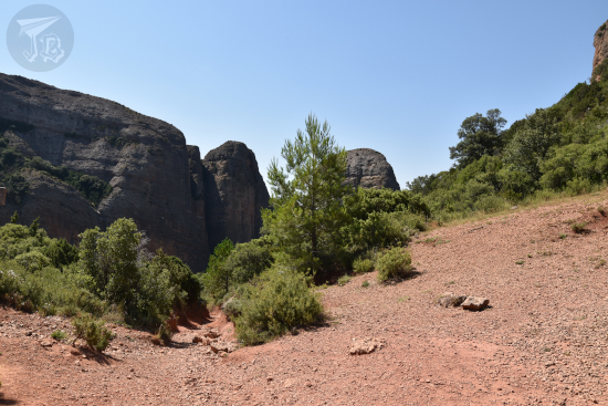 Reddish rock on the ground, called the garum facies