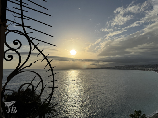 Sunset over the sea.