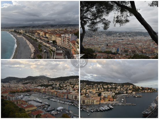 Views of Nice - roofs, coast and ocean.