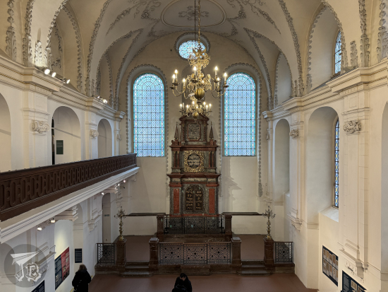 Interior of the Baroque Klausen Synagogue, Prague.