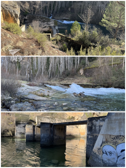 Remains of the former dam