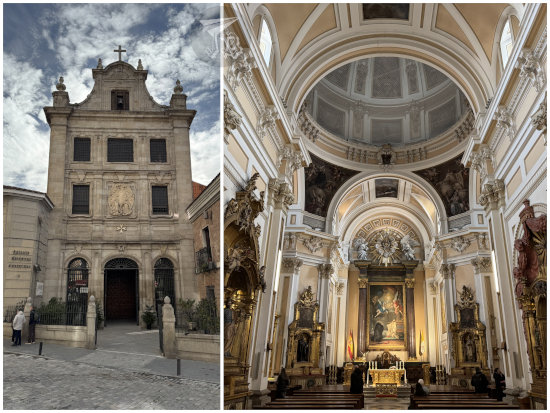 Inside and out of a Baroque church