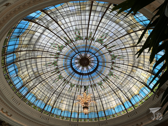 Skylight with a hanging lamp