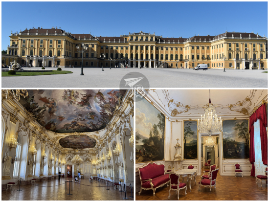 Baroque palace with luxurious rooms