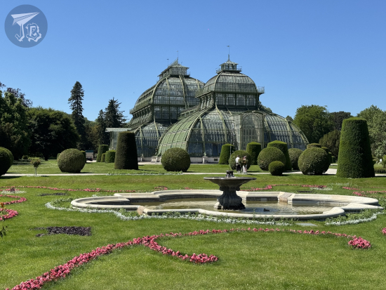 Large greenhouse made of iron and glass