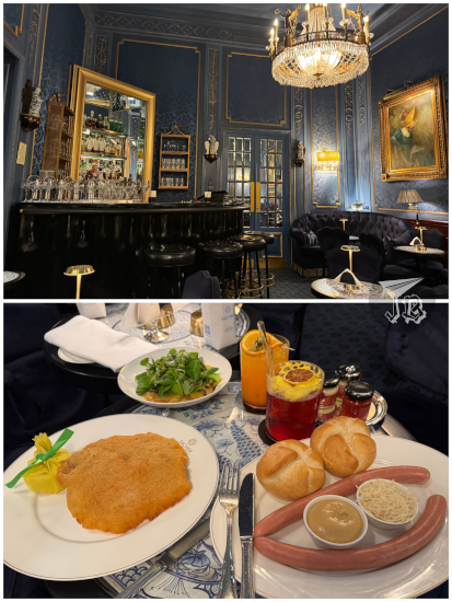 Blue bar and lunch