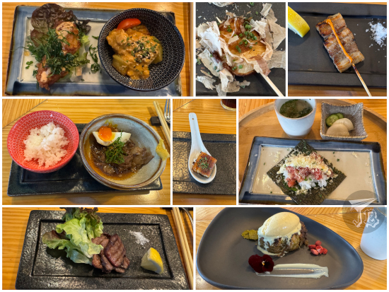Collage showing the foods described in the text