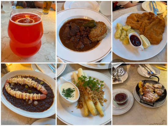 Different Austrian dishes