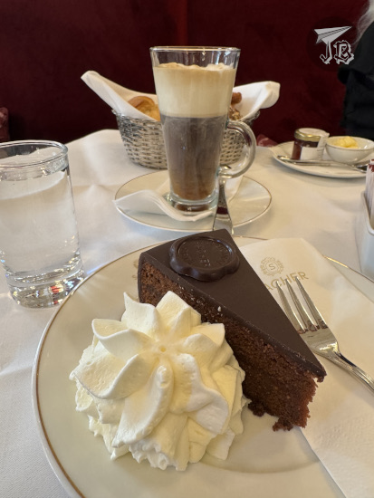 Sacher-torte and coffee