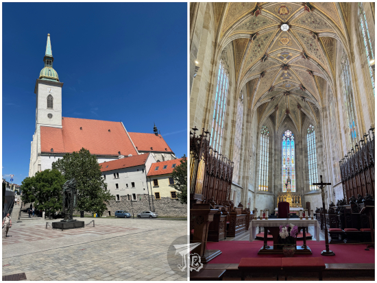 Gothic cathedral with starry vaults