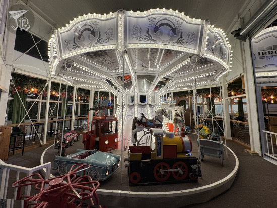 Traditional carrousel in white
