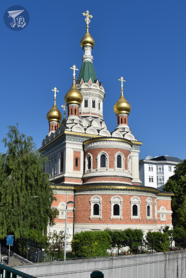 Russian cathedral with bulbous towers