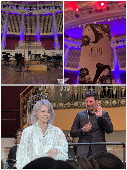 Hyde concert in Vienna 2026, with the singer smiling at the audience